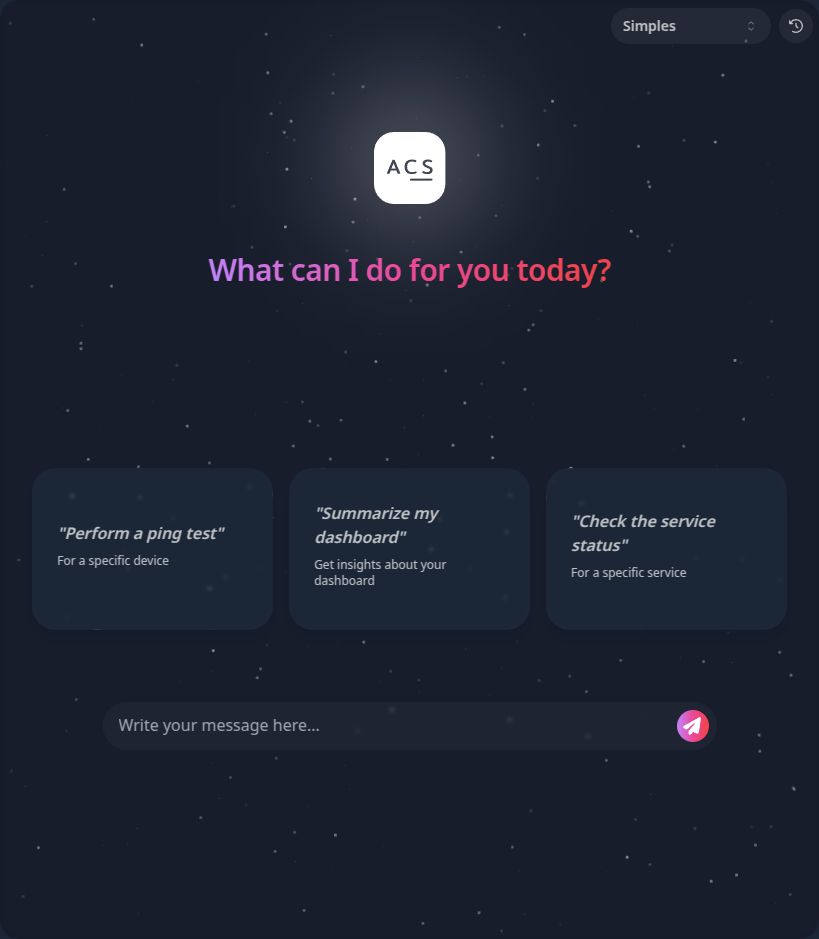 IXC ACS AI Assistant - intelligent chat interface for network diagnostics
